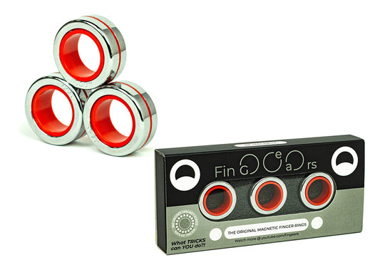 Fingears M-19mm Silver-Red Set